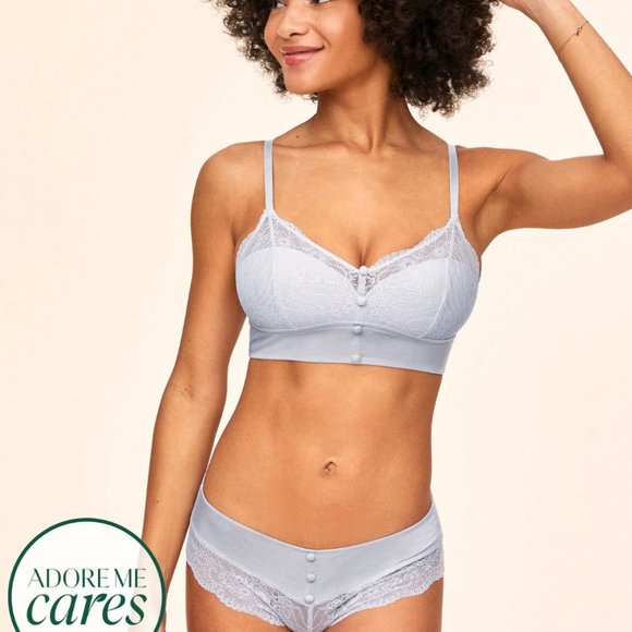 Adore Me Other - NWT Adore Me Anja Unlined Bralette and Panty Set Light Blue Size Medium